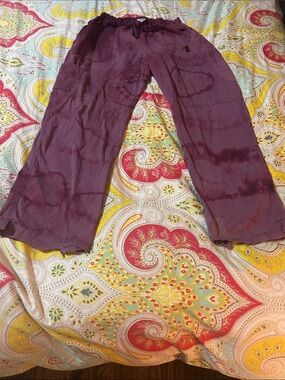 Women’s Boot Cut Tie-Dye Pants in Plum